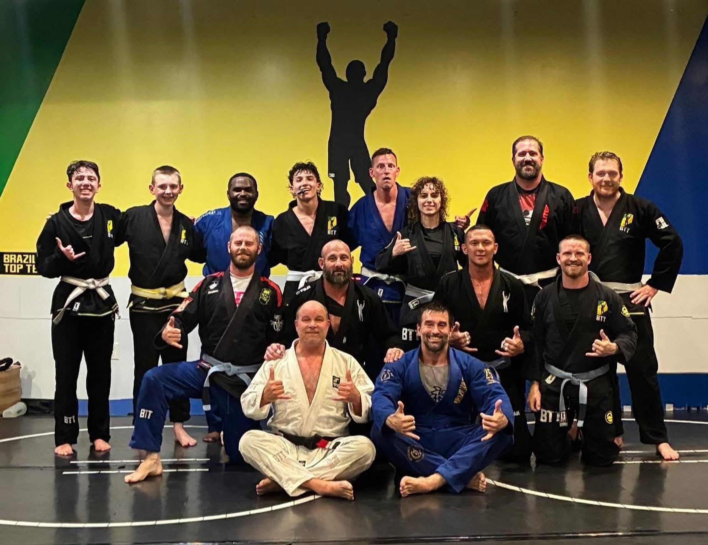 The adults class after training