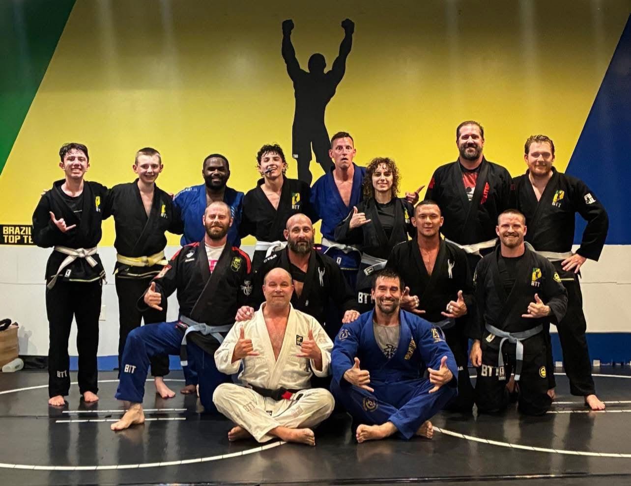 The adults class after training
