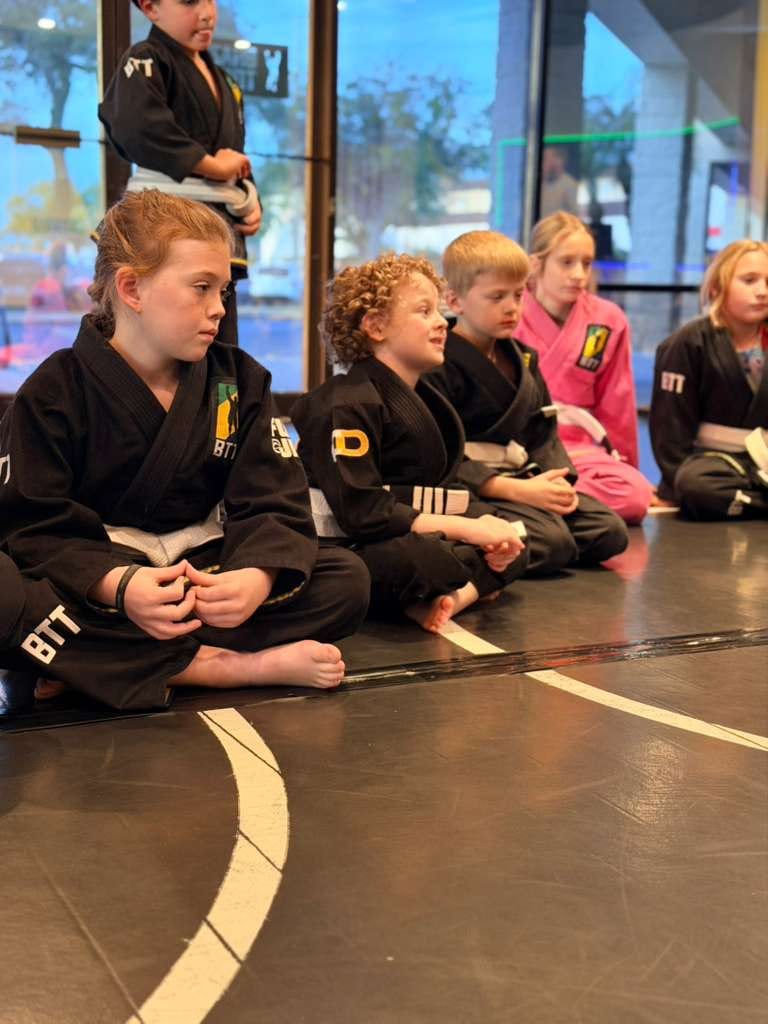 The kids class listening to instruction